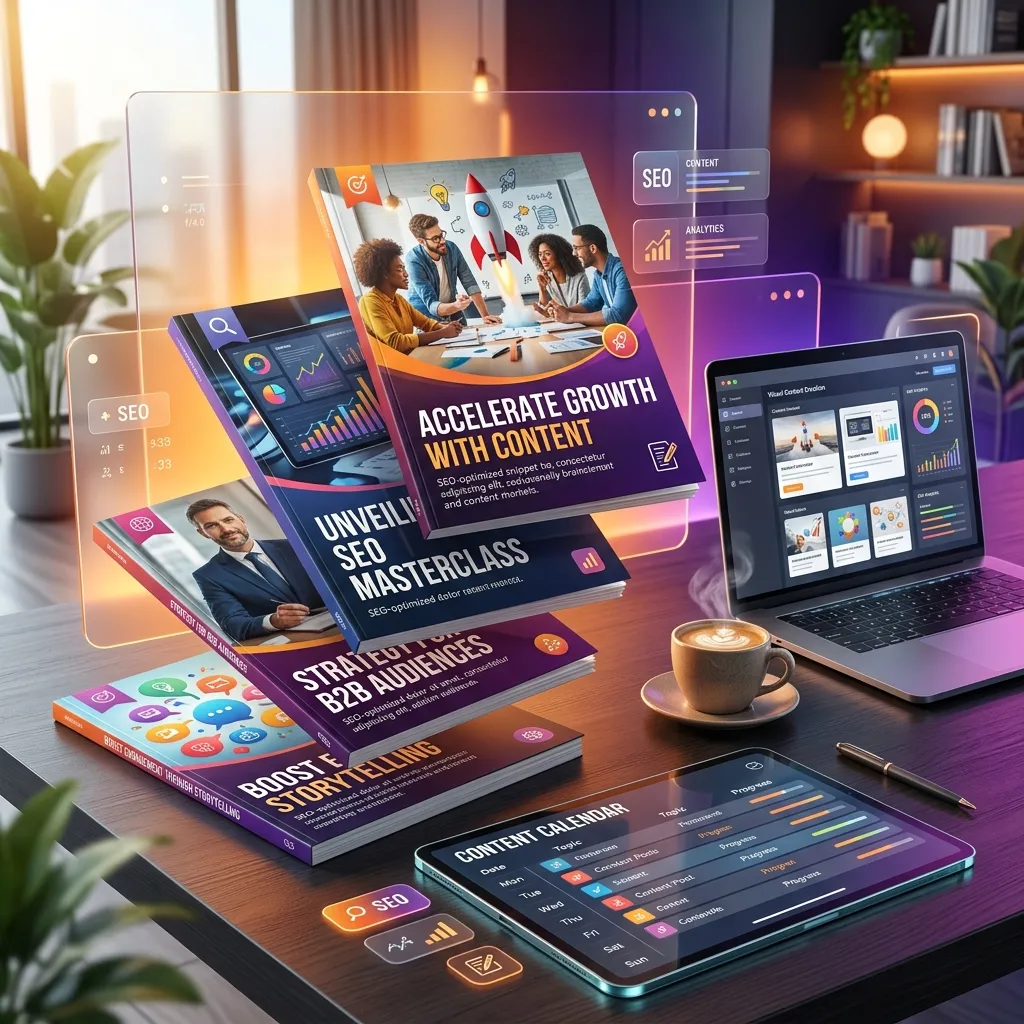Professional blog post bundle and content strategy visualization